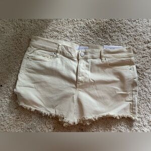 LOFT Cream Jean Shorts